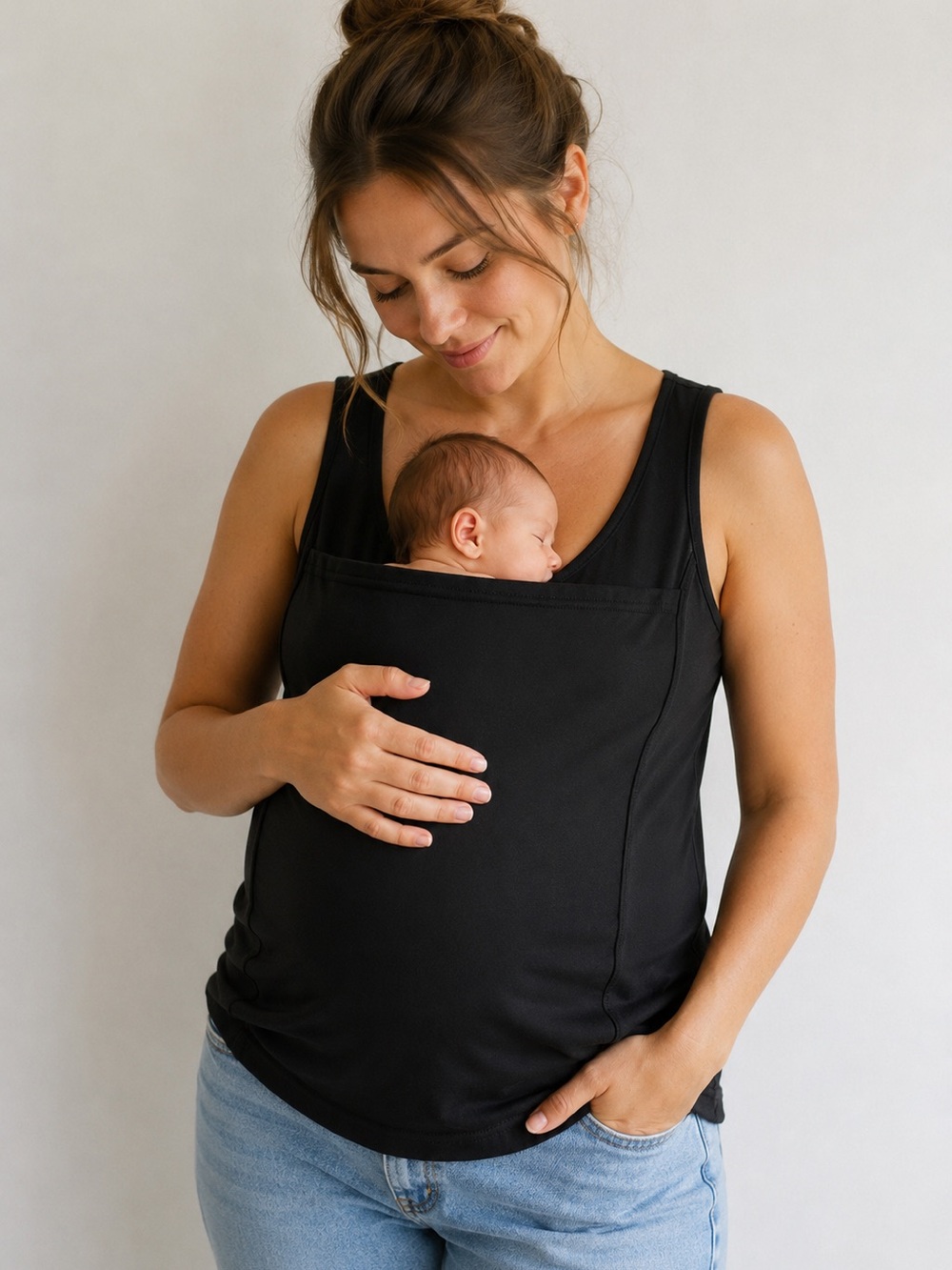 Black Maternity & Babywear Tank Top